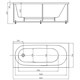 AQUATEK Оберон Ванна пристенная прямоугольная без гидромассажа с фронтальной панелью с каркасом (разборный) со слив-переливом (справа) размер 160x70 см, белый - фото 223086