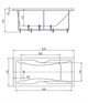 AQUATEK Феникс Ванна пристенная прямоугольная без гидромассажа с фронтальной панелью с каркасом (разборный) со слив-переливом (слева) размер 160x75 см, белый - фото 223121