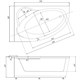 AQUATEK Фиджи Ванна пристенная L асимметричная без панелей, каркаса и слив-перелива размер 170x110 см, белый - фото 223144