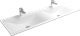ANDREA Pulsus Раковина накладная прямоугольная на тумбу ширина 140 см, белый - фото 223526