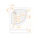 RGW SMC Душевой поддон из стеклопластика полукруглый размер 800x800 см, цвет белый 57350488-01 - фото 224605