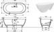 AQUANET Family Stone Ванна из искусственного камня отдельностоящая овальная размер 160x75 см,белый AQUANET- AQ-00332889