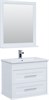 AQUANET Комплект мебели  подвесной / напольный для ванной Бостон М 80 белый матовый - фото 225023