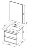 AQUANET Мебель для ванной подвесная Lino 60 Дуб Веллингтон AQUANET-271952