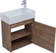AQUANET Мебель для ванной подвесная Nova Lite 50 дуб рустикальный (с дверецей) - фото 225222