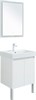 AQUANET Мебель для ванной подвесная / напольная Nova Lite 60 белый глянец (2 дверцы) - фото 225233