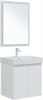 AQUANET Мебель для ванной подвесная / напольная Nova Lite 60 белый глянец (2 дверцы) - фото 225242