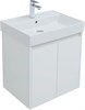 AQUANET Мебель для ванной подвесная / напольная Nova Lite 60 белый глянец (2 дверцы) - фото 225244