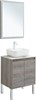 AQUANET Мебель для ванной подвесная / напольная Nova Lite 60 дуб рошелье (2 дверцы) - фото 225249