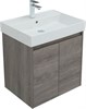 AQUANET Мебель для ванной подвесная / напольная Nova Lite 60 дуб рошелье (2 дверцы) - фото 225253