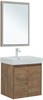 AQUANET Мебель для ванной подвесная / напольная Nova Lite 60 дуб рустикальный (2 дверцы) - фото 225261
