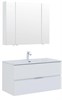 AQUANET Мебель для ванной подвесная Алвита New 100 2 ящика, белый матовый - фото 225490