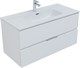 AQUANET Мебель для ванной подвесная Алвита New 100 2 ящика, белый матовый - фото 225493