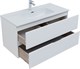 AQUANET Мебель для ванной подвесная Алвита New 100 2 ящика, белый матовый - фото 225494