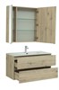 AQUANET Мебель для ванной подвесная Алвита New 100 2 ящика, дуб веллингтон белый - фото 225506