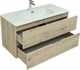 AQUANET Мебель для ванной подвесная Алвита New 100 2 ящика, дуб веллингтон белый - фото 225510