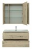 AQUANET Мебель для ванной подвесная Алвита New 100 2 ящика, дуб веллингтон белый - фото 225514