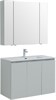AQUANET Мебель для ванной подвесная Алвита New 100 3 дверцы, серый - фото 225561