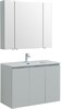 AQUANET Мебель для ванной подвесная Алвита New 100 3 дверцы, серый - фото 225562