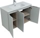 AQUANET Мебель для ванной подвесная Алвита New 100 3 дверцы, серый - фото 225566