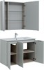 AQUANET Мебель для ванной подвесная Алвита New 100 3 дверцы, серый - фото 225567