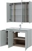 AQUANET Мебель для ванной подвесная Алвита New 100 3 дверцы, серый - фото 225570