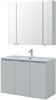 AQUANET Мебель для ванной подвесная Алвита New 100 3 дверцы, серый - фото 225571