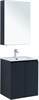 AQUANET Мебель для ванной подвесная Алвита New 60 2 дверцы, антрацит - фото 225617