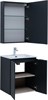 AQUANET Мебель для ванной подвесная Алвита New 60 2 дверцы, антрацит - фото 225623