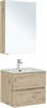 AQUANET Мебель для ванной подвесная Алвита New 60 2 ящика, дуб веллингтон белый - фото 225689