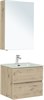 AQUANET Мебель для ванной подвесная Алвита New 60 2 ящика, дуб веллингтон белый - фото 225690