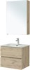 AQUANET Мебель для ванной подвесная Алвита New 60 2 ящика, дуб веллингтон белый - фото 225694