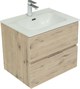 AQUANET Мебель для ванной подвесная Алвита New 60 2 ящика, дуб веллингтон белый - фото 225697