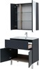 AQUANET Мебель для ванной напольная напольнаяАлвита New 80 1 ящик, 2 дверцы, антрацит - фото 225718