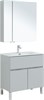 AQUANET Мебель для ванной напольная напольнаяАлвита New 80 1 ящик, 2 дверцы, серый - фото 225751