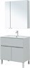 AQUANET Мебель для ванной напольная напольнаяАлвита New 80 1 ящик, 2 дверцы, серый - фото 225756