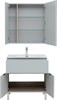 AQUANET Мебель для ванной напольная напольнаяАлвита New 80 1 ящик, 2 дверцы, серый - фото 225757
