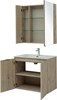 AQUANET Мебель для ванной подвесная Алвита New 80 2 дверцы, дуб веллингтон белый - фото 225792
