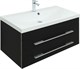 AQUANET Мебель для ванной подвесная Верона 90 черный матовый AQUANET-287640 - фото 226161