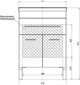 AQUANET Тумба с раковиной Верона 58 белый (напольная 1 ящик 2 дверцы) AQUANET-287667 - фото 226287