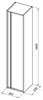 AQUANET Шкаф-Пенал подвесной Lino 35 белый матовый - фото 227051