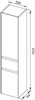 AQUANET Шкаф-Пенал подвесной Бруклин 35 антрацит матовый - фото 227173
