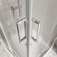 BELBAGNO Luce Душевой уголок прямоугольный размер 110x90 см профиль - хром / стекло - матовое, двери раздвижные, стекло 6 мм - фото 228698