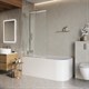 BELBAGNO Luce Шторка на ванну ширина 80 см профиль - хром / стекло - прозрачное, двери распашные, стекло 6 мм LUCE-VF-11-80/145-C-Cr - фото 228908