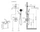 SANCOS Space Душевой комплект встраиваемый c термостатическим смесителем, цвет вороненая сталь - фото 229071