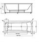 AQUATEK Либра New Ванна пристенная прямоугольная без гидромассажа с фронтальной панелью с каркасом (разборный) со слив-переливом (слева) размер 150x70 см, белый - фото 229768