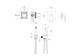 AQUATEK Набор с гигиеническим душем (смеситель + гигиеническая лейка + шланг + шланговое подсоединение с держателем) , матовый черный AQ1419MB ЛИРА - фото 231096
