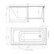 TIMO Ritta Акриловая ванна прямоугольная 1600*700*630 белый - фото 233059