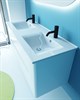 SANVIT Форма 120 Тумба под раковину подвесная для ванной комнаты , 2 выдвижных ящика (раковина R9122D) - фото 233665