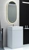 SANVIT Рольф мини 3d  Тумба под раковину напольная для ванной комнаты, одна дверь, 3D фасады  с  механизмом плавного закрывания Push to open (раковина Melana MLN-7295) - фото 233824